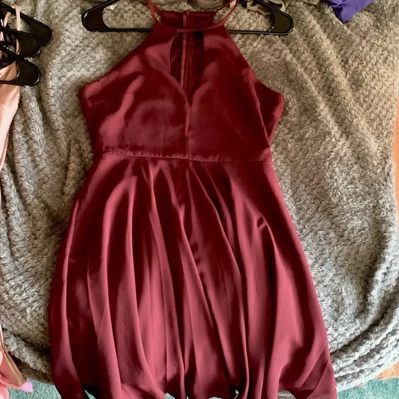 slim fit dress slacks Celena Maxi Dress | Burgundy Burnout | Womens main image 1